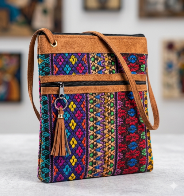 bolso mexicano 2 Bandolera Guelaguetza Geométrica