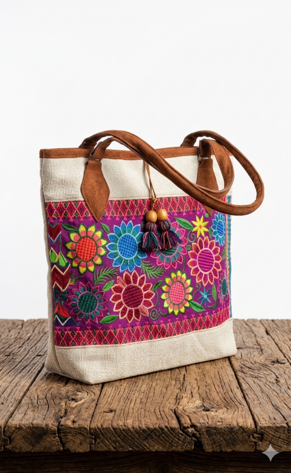 cartera mexicana Bolso Shopper Jardín Ancestral