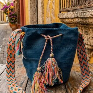 mochila axzul Mochila Wayuu Ancestral - Edición Azul Profundo