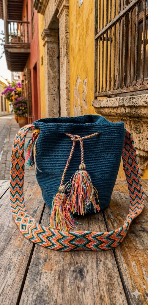 mochila axzul Mochila Wayuu Ancestral - Edición Azul Profundo