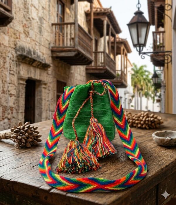 Mochila Wayuu Esmeralda Guajira