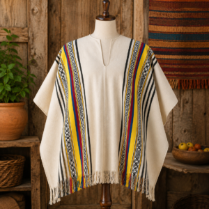 poncho col Poncho de Gala "Mosaico Ancestral"