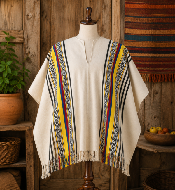 poncho col Poncho de Gala "Mosaico Ancestral"