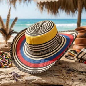 sombrero colombia playa Patrimonio Costeño en Caña Flecha Tricolor