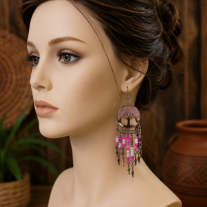 Aretes Artesanales Árbol de la Vida en Flor