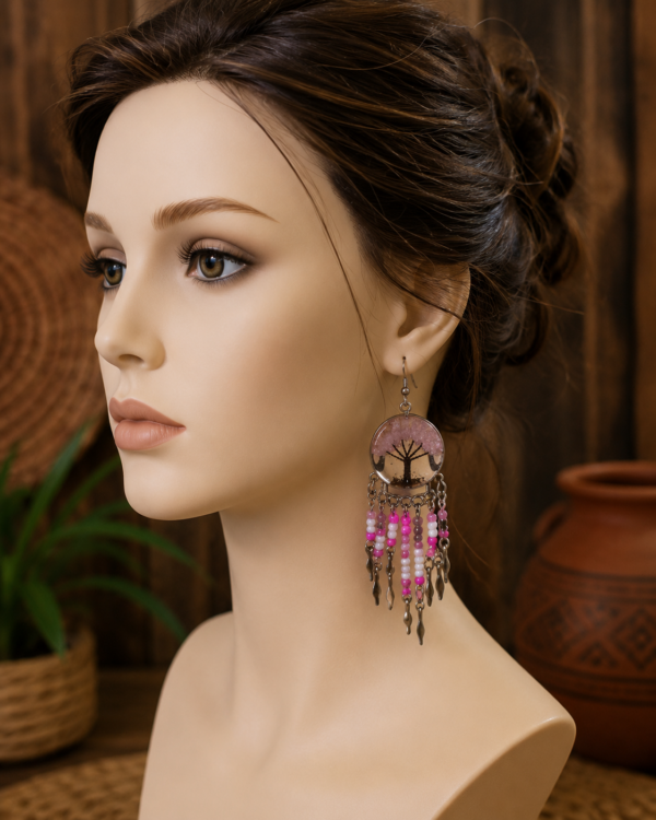 Aretes Artesanales Árbol de la Vida en Flor