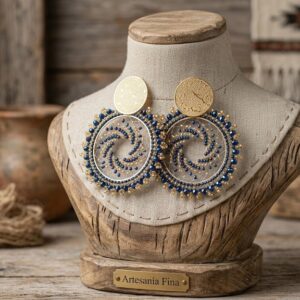 Aretes Artesanales Constelación Dorada