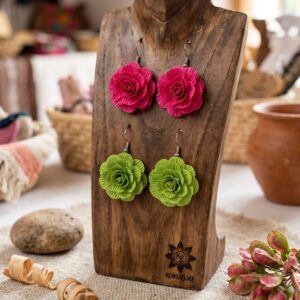 Aretes de Fique Jardín Tropical
