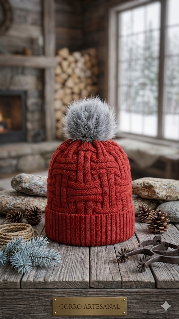 gorro 13 Gorro Artesanal Tejido Invierno Cálido