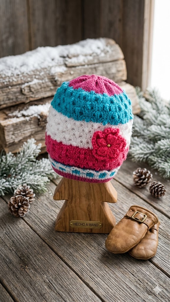Gorro Tejido Infantil Dulce Invierno