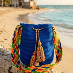 Mochila de Inspiración Wayuu Azul Rey