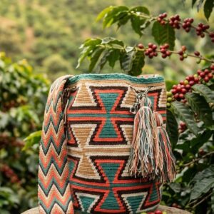 Mochila Teñida Wayúu Cafetal