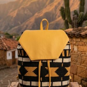 mochila 165 Morral Artesanal Wayúu Atardecer