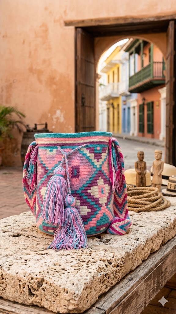 mochila 3. 80 Mochila de Inspiración Wayuu Romántica Pastel