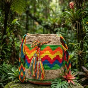mochila 4.80 Mochila Teñida Wayúu Arcoíris