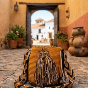 mochila 40 Mochila de Inspiración Wayuu Ocre
