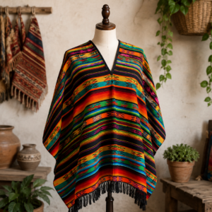 Poncho Artesanal de Telar "Cultura Viva"