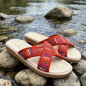 Sandalias Slide Terracota Étnica