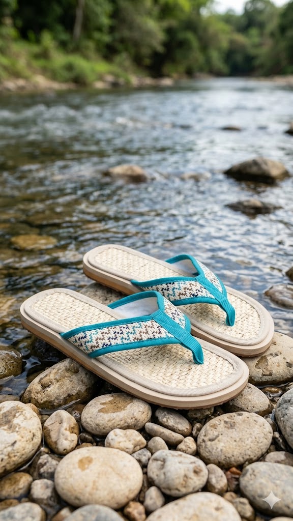 Sandalias Thong Turquesa Mar