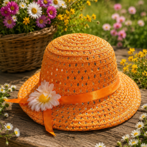 Sombrero Artesanal Calado Amapola