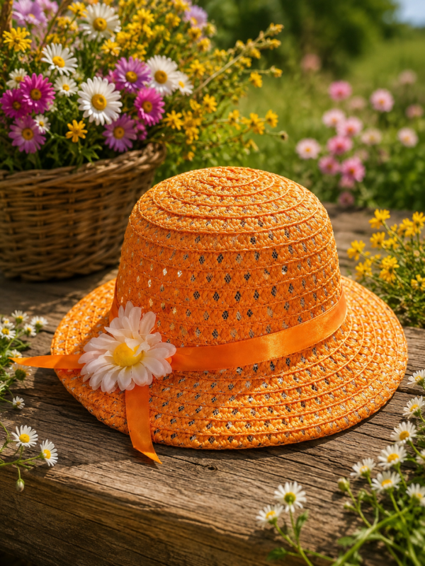 Sombrero Artesanal Calado Amapola