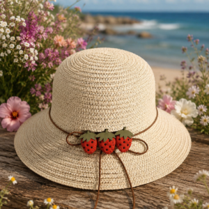 Sombrero Artesanal Infantil Fresitas