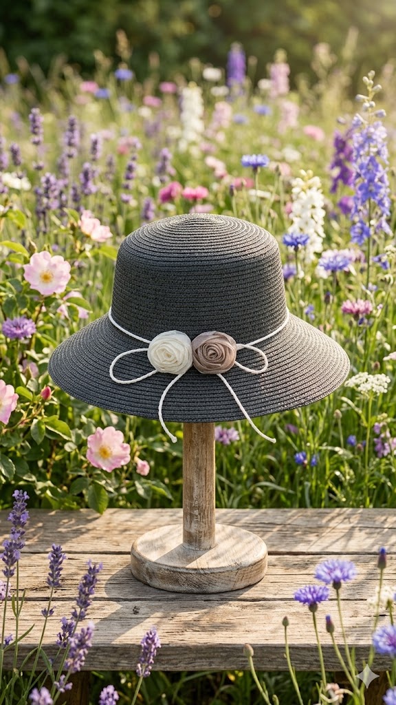 sombrero 36 . 1 Pava Artesanal Campestre Noir