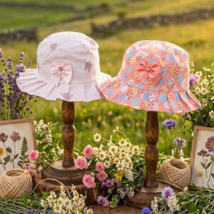Sombrero Tipo Pescador Infantil Pimienta y Rosa
