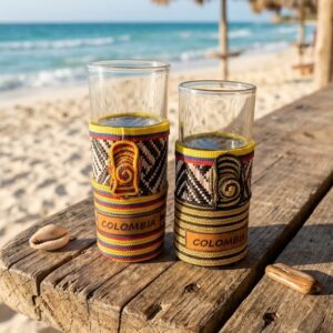 vasos 14 Porta Vasos Artesanales Esencia del Caribe